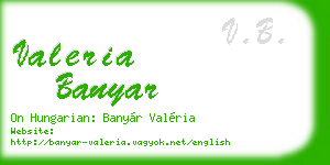 valeria banyar business card